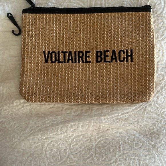 Zadig & Voltaire Beach Woven Clutch bag pochutte wristlet
